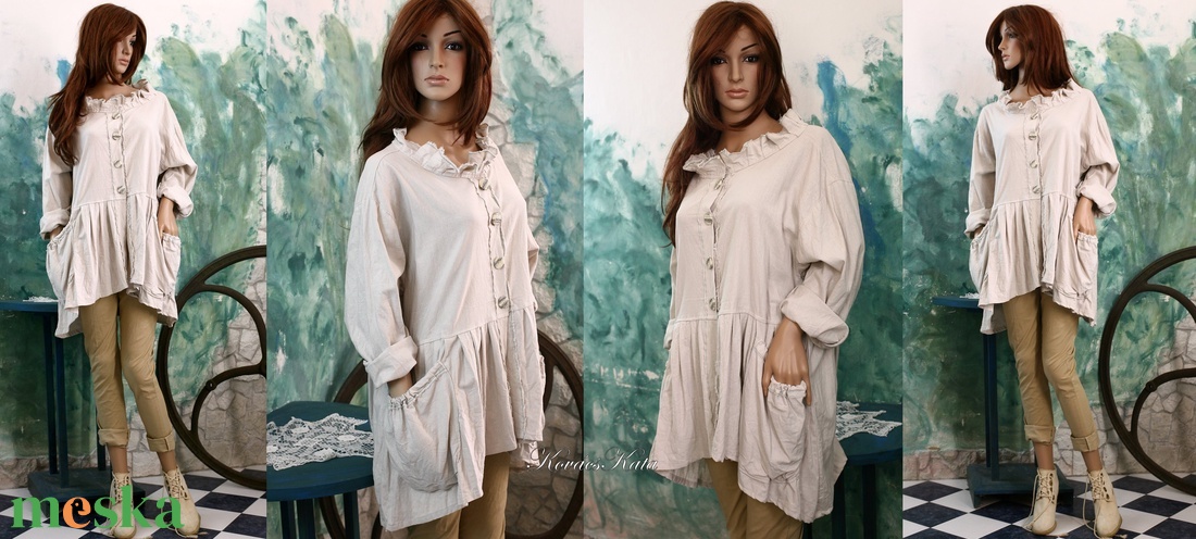 LONDA - lagenlook baby-doll kabátka - ruha & divat - női ruha - kabát - Meska.hu LONDA - lagenlook baby-doll kabátka - ruha & divat - női ruha - kabát - Meska.hu