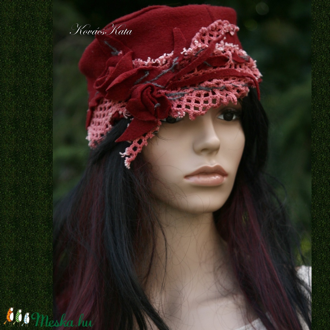 NIMFA - art to wear bohém kalapka - ruha & divat - sál, sapka, kendő - kalap - Meska.hu