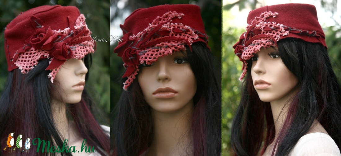NIMFA - art to wear bohém kalapka - ruha & divat - sál, sapka, kendő - kalap - Meska.hu