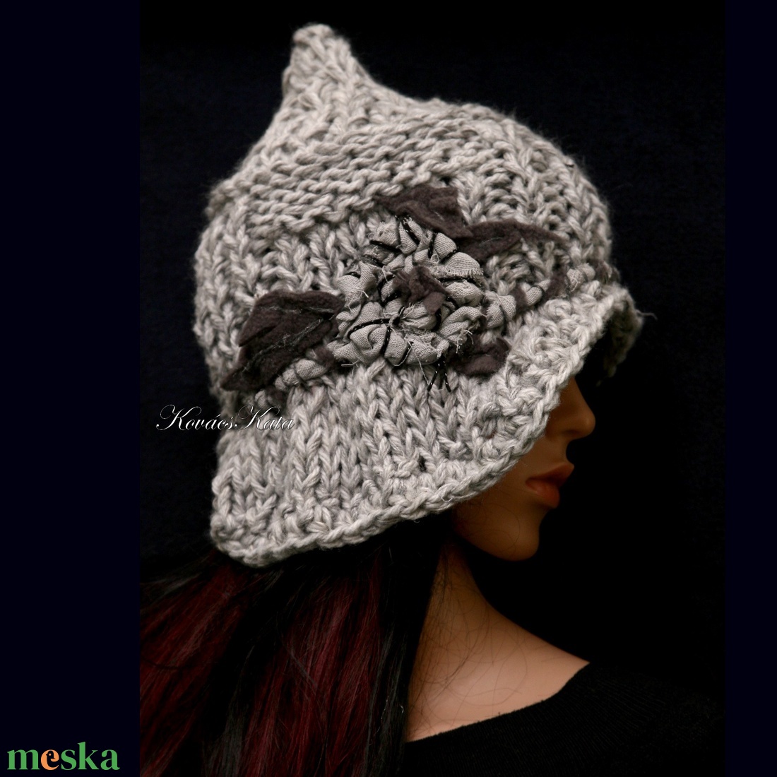 CLOCHE-ART - extravagáns kézzel kötött kalap - ruha & divat - sál, sapka, kendő - sapka - Meska.hu