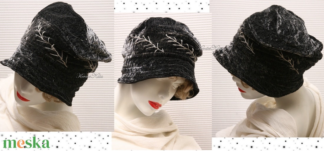 INGRID - selyembársony flapper-kalap - ruha & divat - sál, sapka, kendő - kalap - Meska.hu INGRID - selyembársony flapper-kalap - ruha & divat - sál, sapka, kendő - kalap - Meska.hu