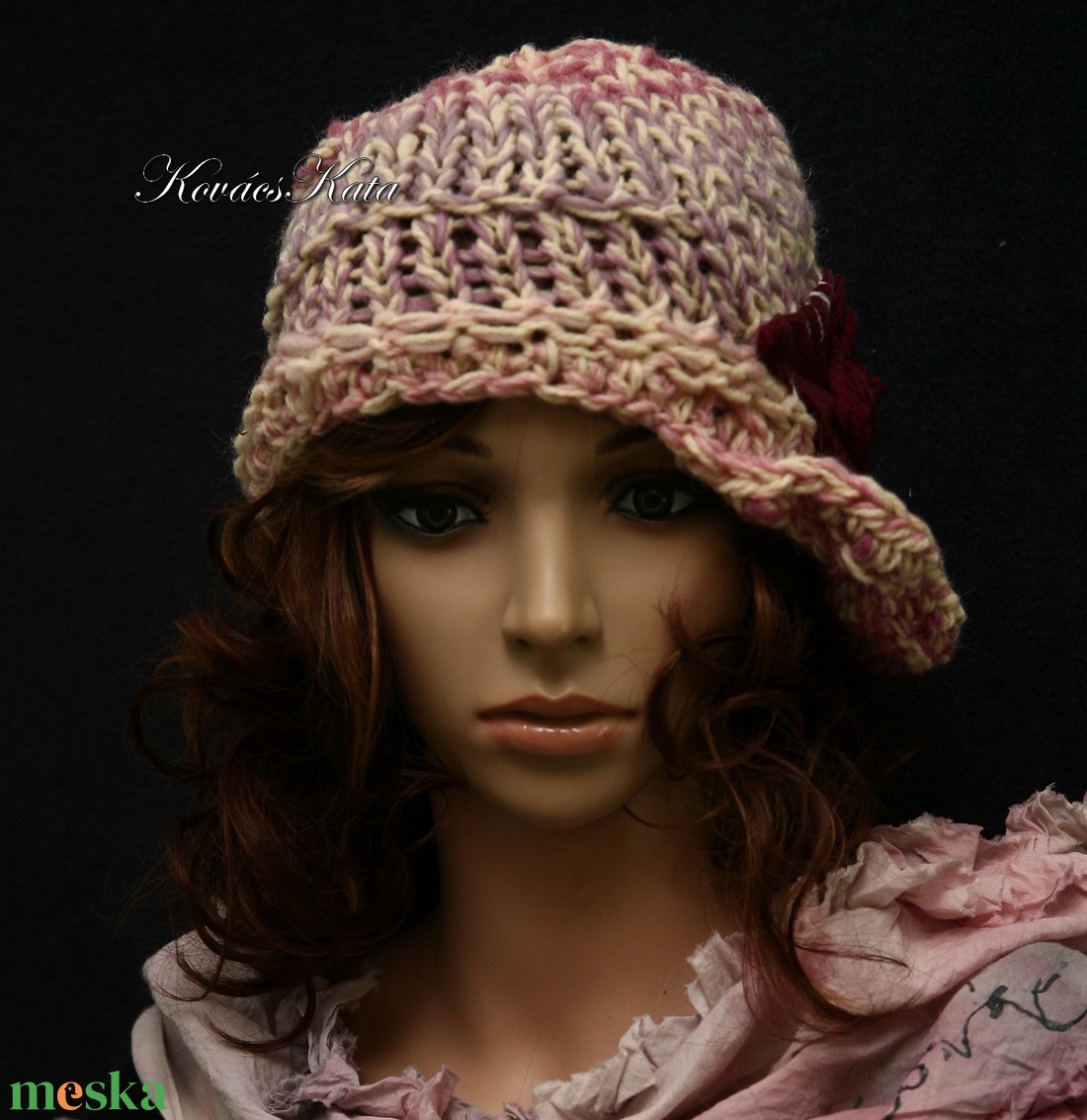 CLOCHE-ART / rózsakert - kézzel kötött bohém sapka - ruha & divat - sál, sapka, kendő - sapka - Meska.hu CLOCHE-ART / rózsakert - kézzel kötött bohém sapka - ruha & divat - sál, sapka, kendő - sapka - Meska.hu