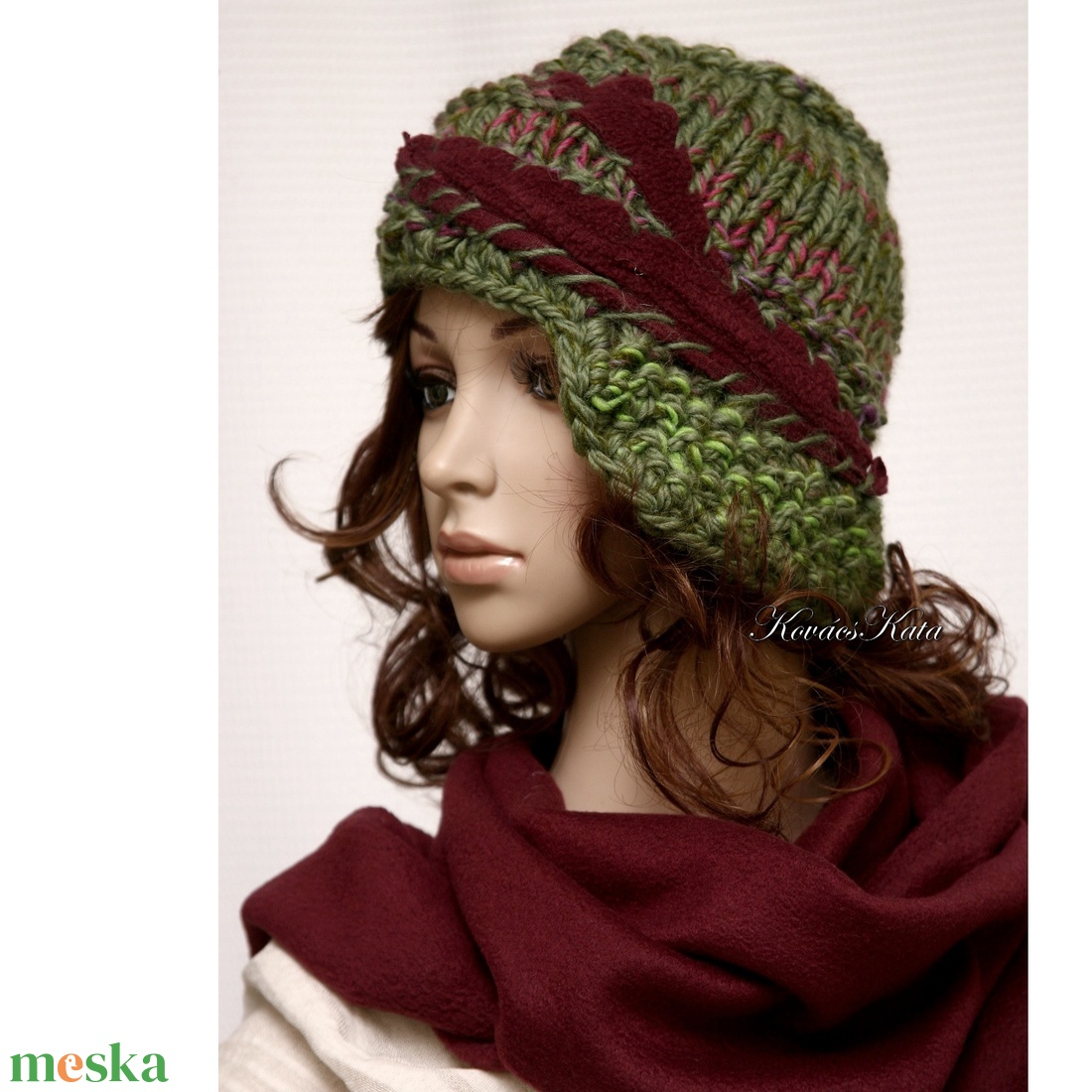 CLOCHE-ART  szett - kötött kalap sállal - ruha & divat - sál, sapka, kendő - sapka & sál szett - Meska.hu