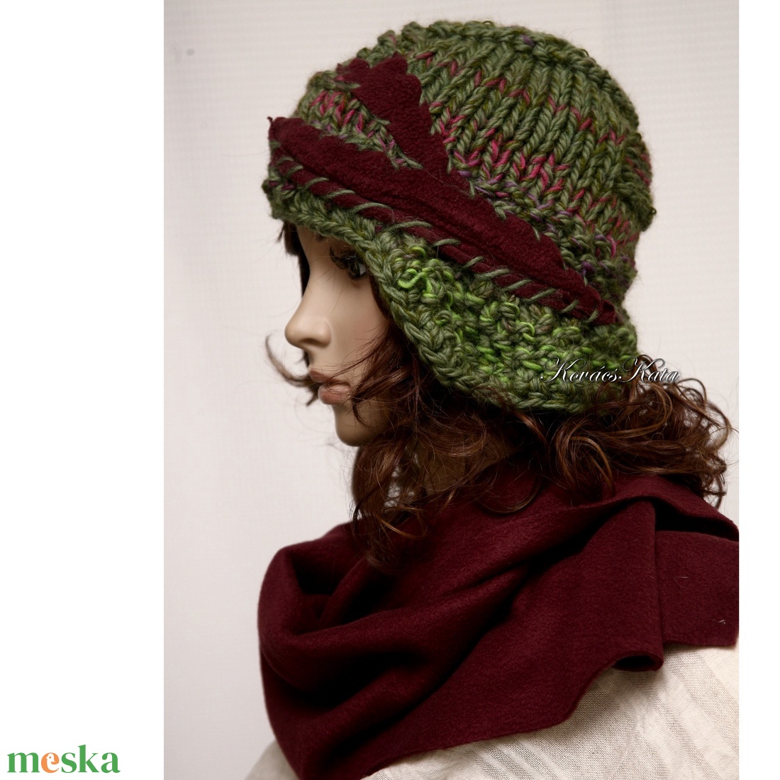 CLOCHE-ART  szett - kötött kalap sállal - ruha & divat - sál, sapka, kendő - sapka & sál szett - Meska.hu