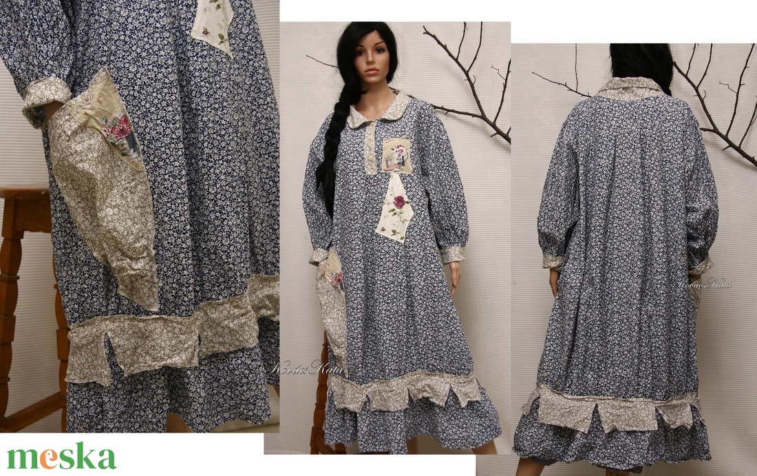 NEFELEJCS - nyomott pamutvászon design-ruha, ingruha - ruha & divat - női ruha - ruha - Meska.hu NEFELEJCS - nyomott pamutvászon design-ruha, ingruha - ruha & divat - női ruha - ruha - Meska.hu