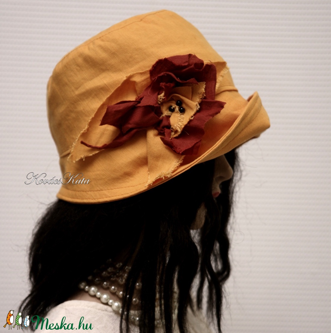 MARA cloche - lenvászon flapper kalap - ruha & divat - sál, sapka, kendő - kalap - Meska.hu MARA cloche - lenvászon flapper kalap - ruha & divat - sál, sapka, kendő - kalap - Meska.hu