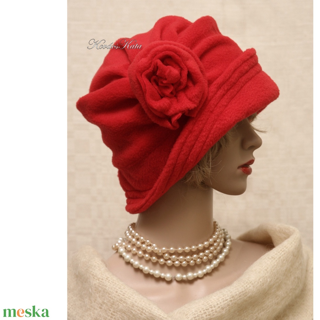 ERNA cloche - polár flapper kalap / piros - ruha & divat - sál, sapka, kendő - kalap - Meska.hu ERNA cloche - polár flapper kalap / piros - ruha & divat - sál, sapka, kendő - kalap - Meska.hu