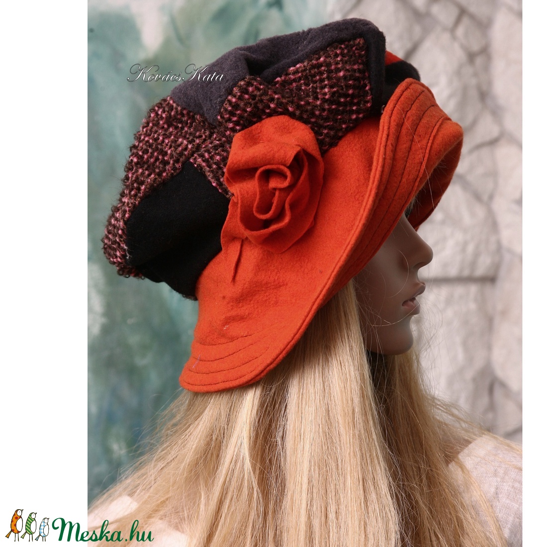 SZABRINA - patchwork barett-kalap - ruha & divat - sál, sapka, kendő - kalap - Meska.hu SZABRINA - patchwork barett-kalap - ruha & divat - sál, sapka, kendő - kalap - Meska.hu