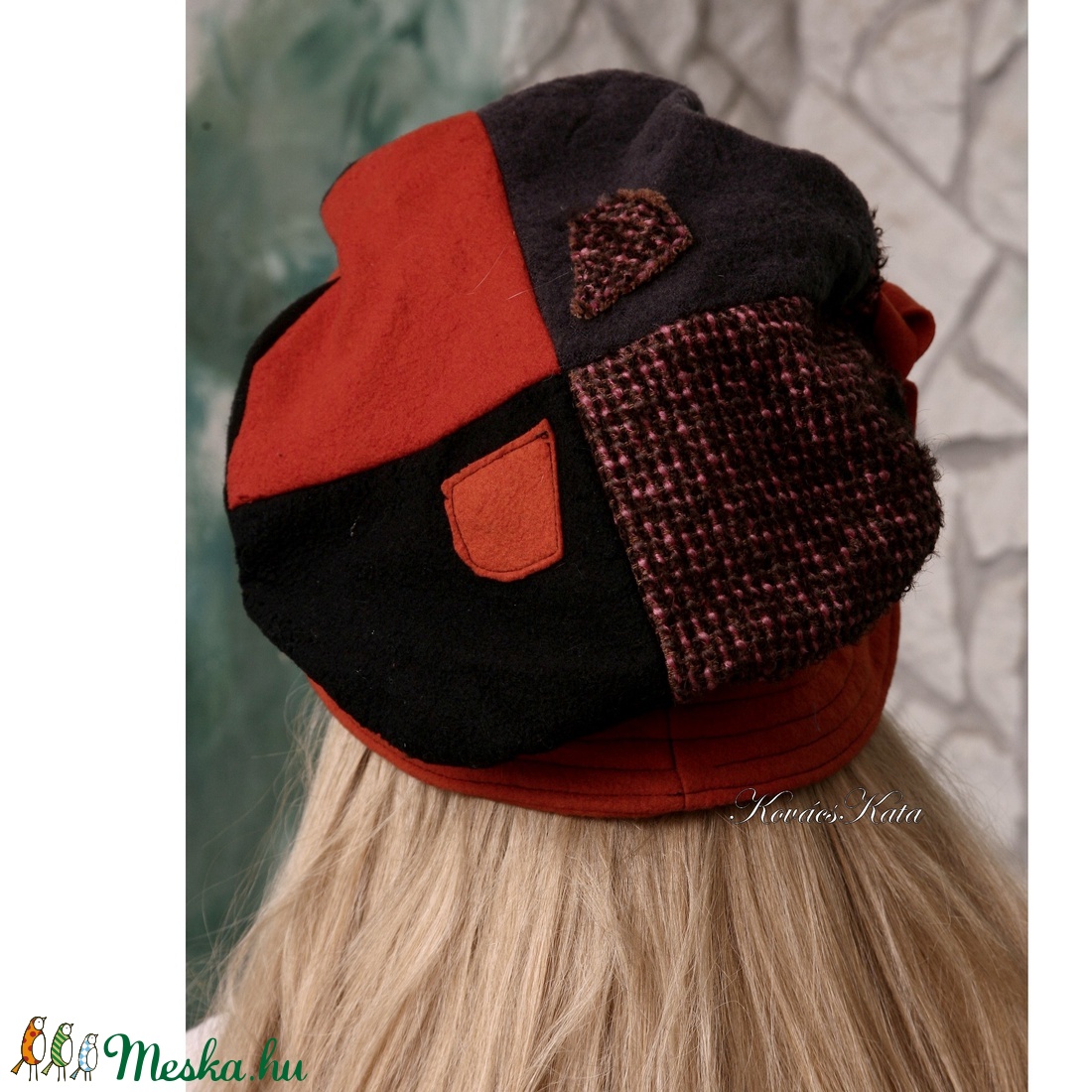 SZABRINA - patchwork barett-kalap - ruha & divat - sál, sapka, kendő - kalap - Meska.hu SZABRINA - patchwork barett-kalap - ruha & divat - sál, sapka, kendő - kalap - Meska.hu