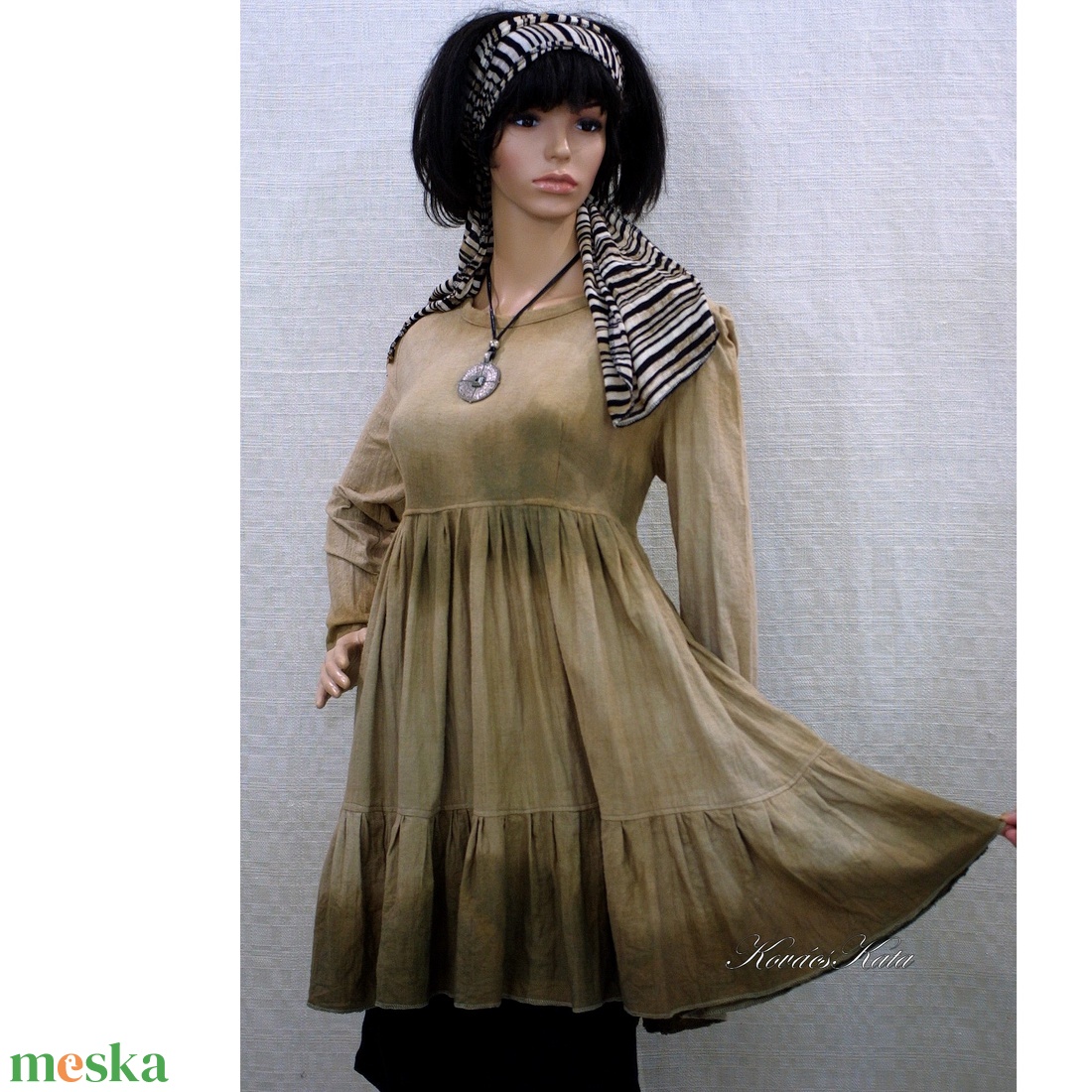 INGE - flanel tunika-ruha - ruha & divat - női ruha - ruha - Meska.hu
