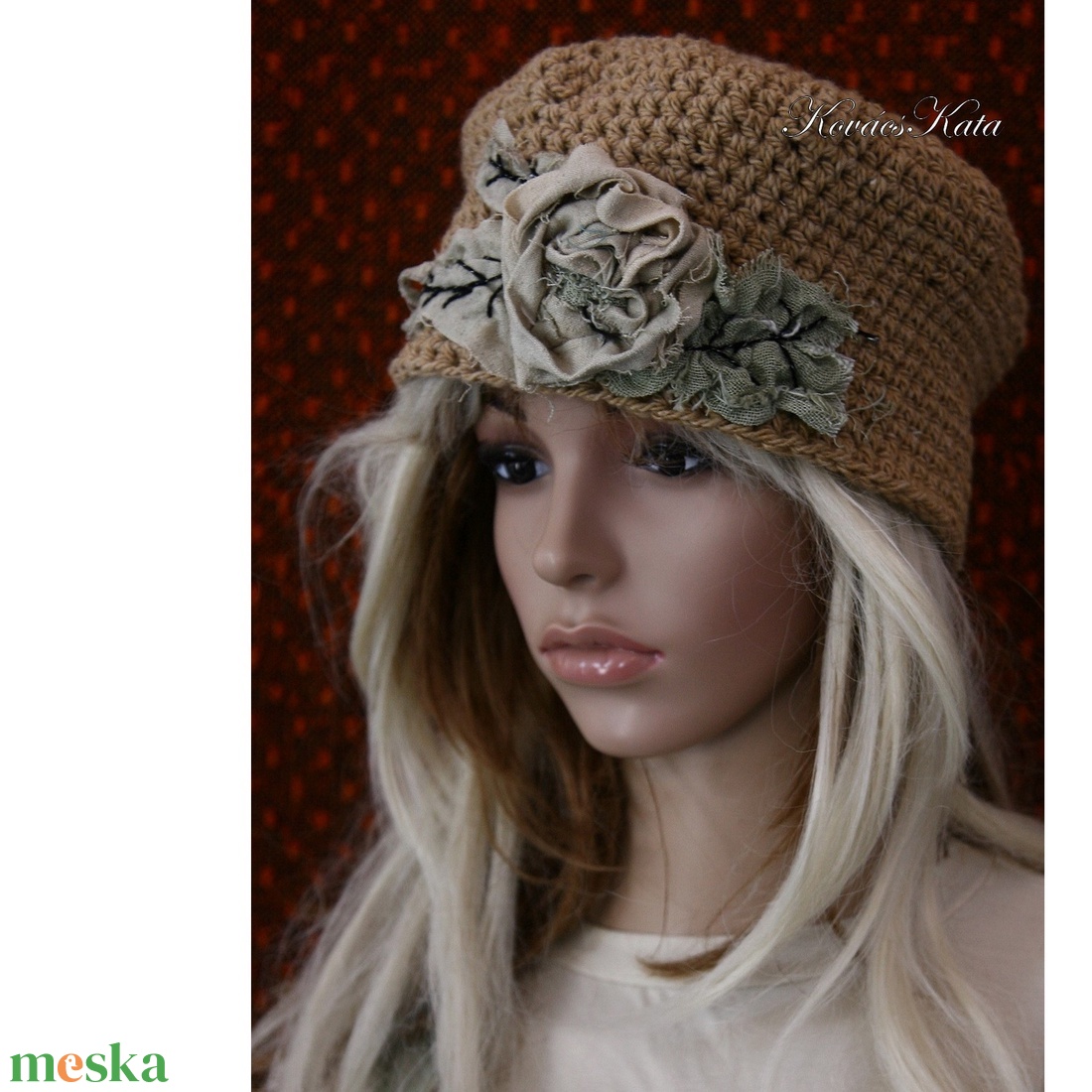 LAURA - horgolt design-kalapka - ruha & divat - sál, sapka, kendő - sapka - Meska.hu LAURA - horgolt design-kalapka - ruha & divat - sál, sapka, kendő - sapka - Meska.hu