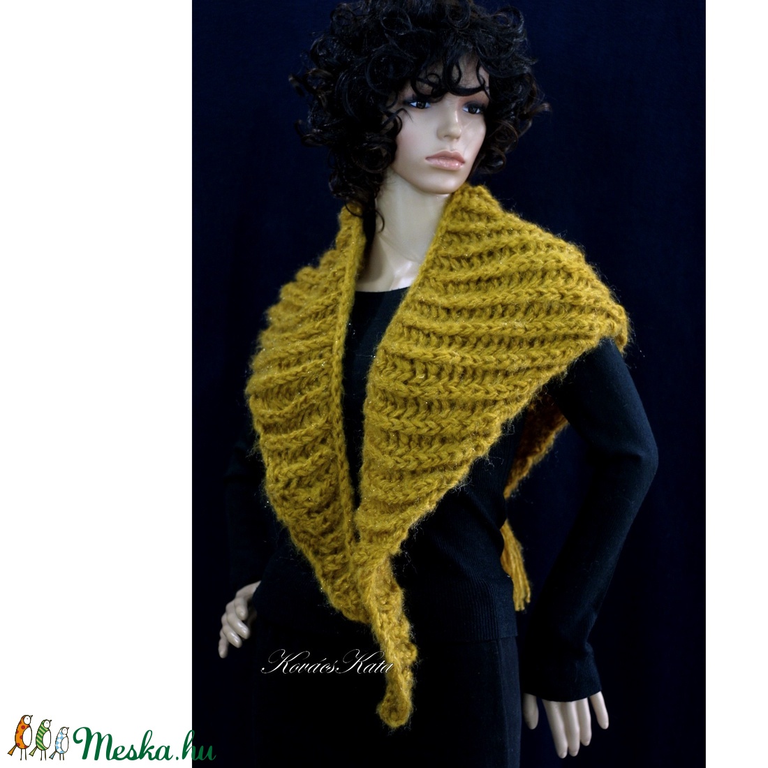 GIDA/mustár - trendi kézzel kötött mohair sálkendő - ruha & divat - sál, sapka, kendő - vállkendő - Meska.hu GIDA/mustár - trendi kézzel kötött mohair sálkendő - ruha & divat - sál, sapka, kendő - vállkendő - Meska.hu
