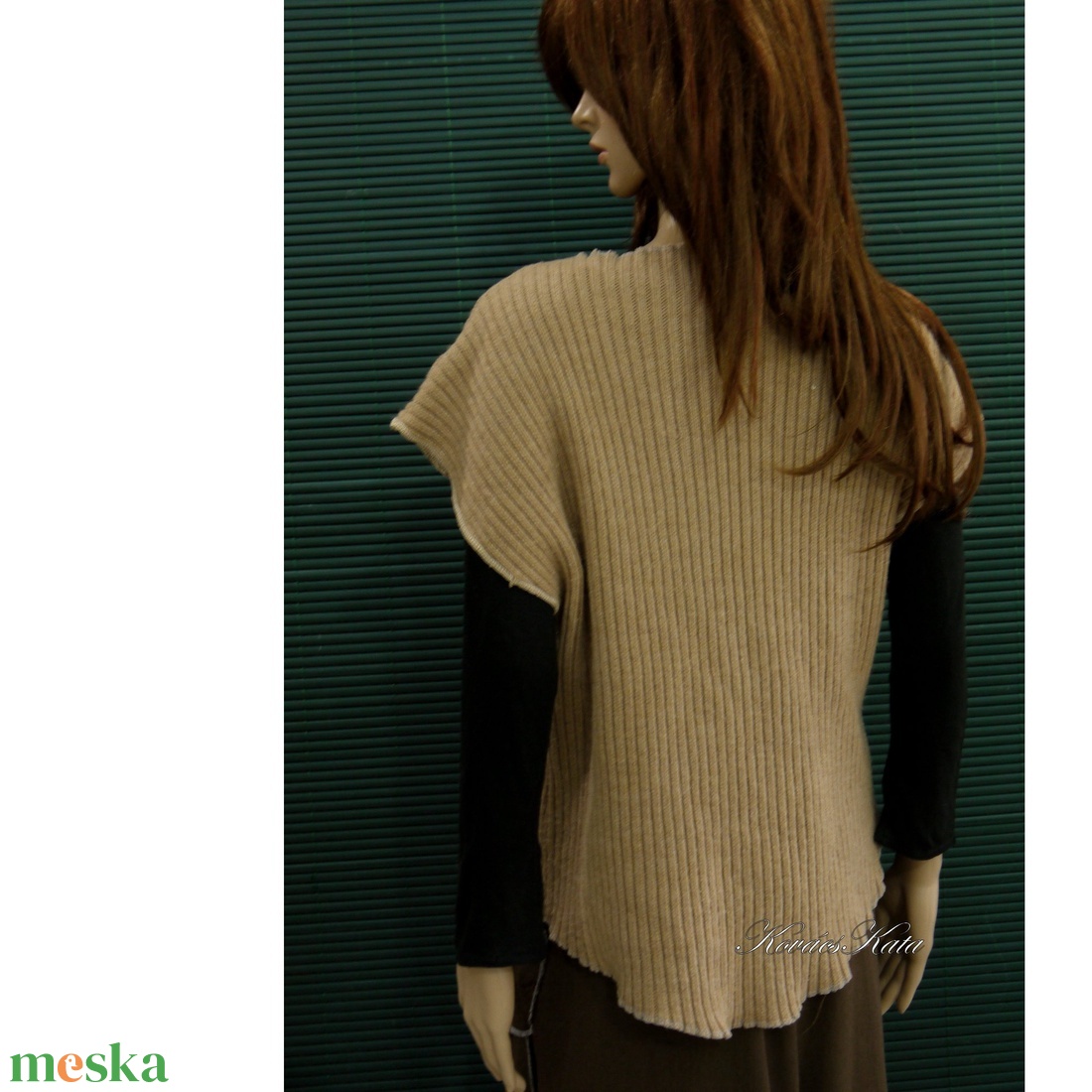 MOLLY - lagenlook kötött mellény - - Meska.hu MOLLY - lagenlook kötött mellény - - Meska.hu