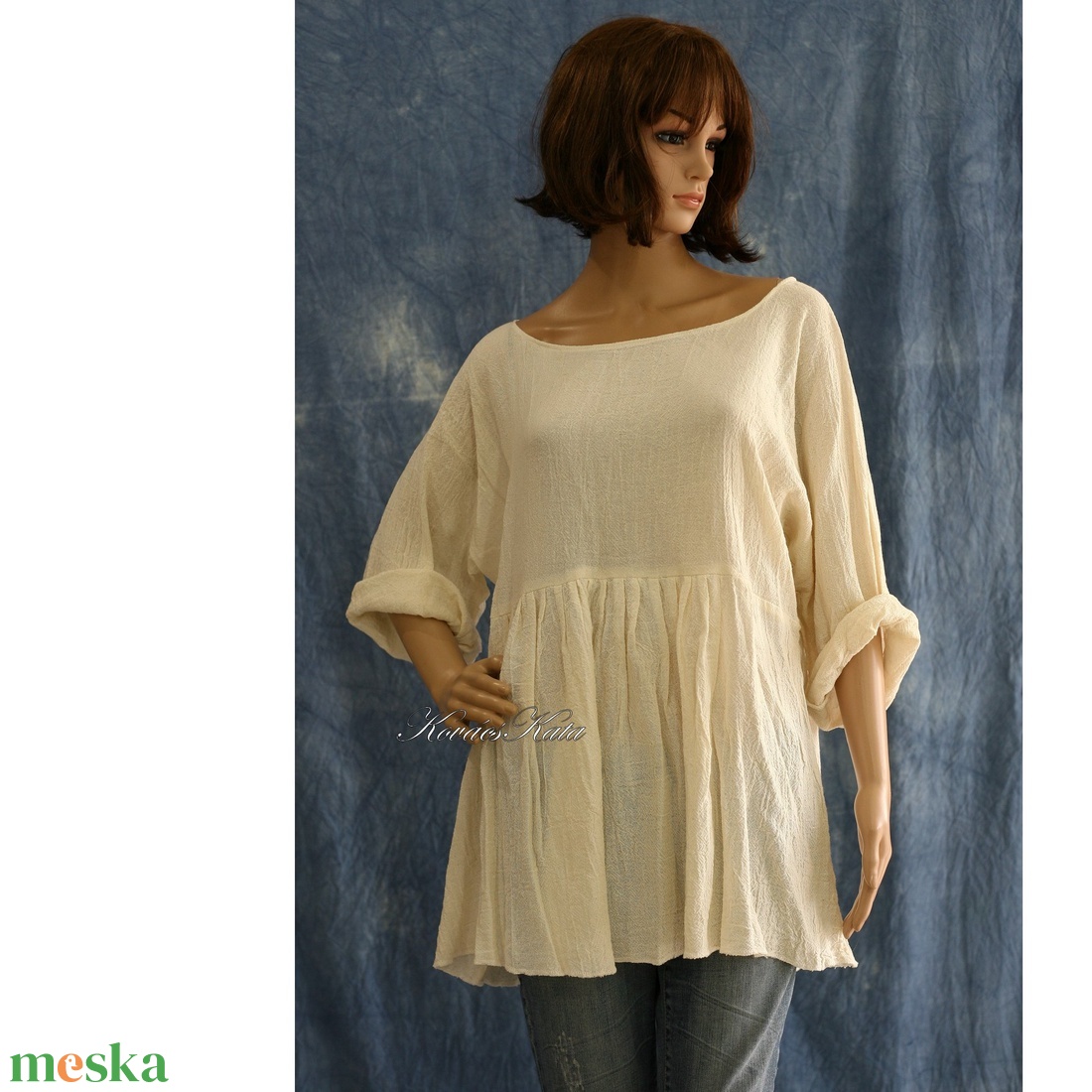 TERESA/natur - babydoll-tunika, kismama ruha - ruha & divat - női ruha - kismamaruha - Meska.hu