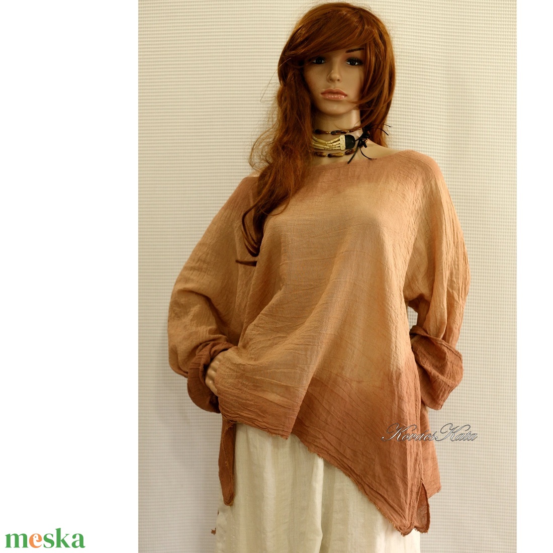 BATIK-SIKK / karamell - lagenlook tunika - ruha & divat - női ruha - tunika - Meska.hu BATIK-SIKK / karamell - lagenlook tunika - ruha & divat - női ruha - tunika - Meska.hu
