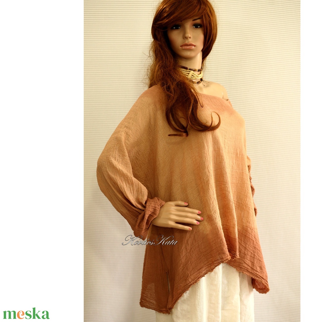 BATIK-SIKK / karamell - lagenlook tunika - ruha & divat - női ruha - tunika - Meska.hu BATIK-SIKK / karamell - lagenlook tunika - ruha & divat - női ruha - tunika - Meska.hu