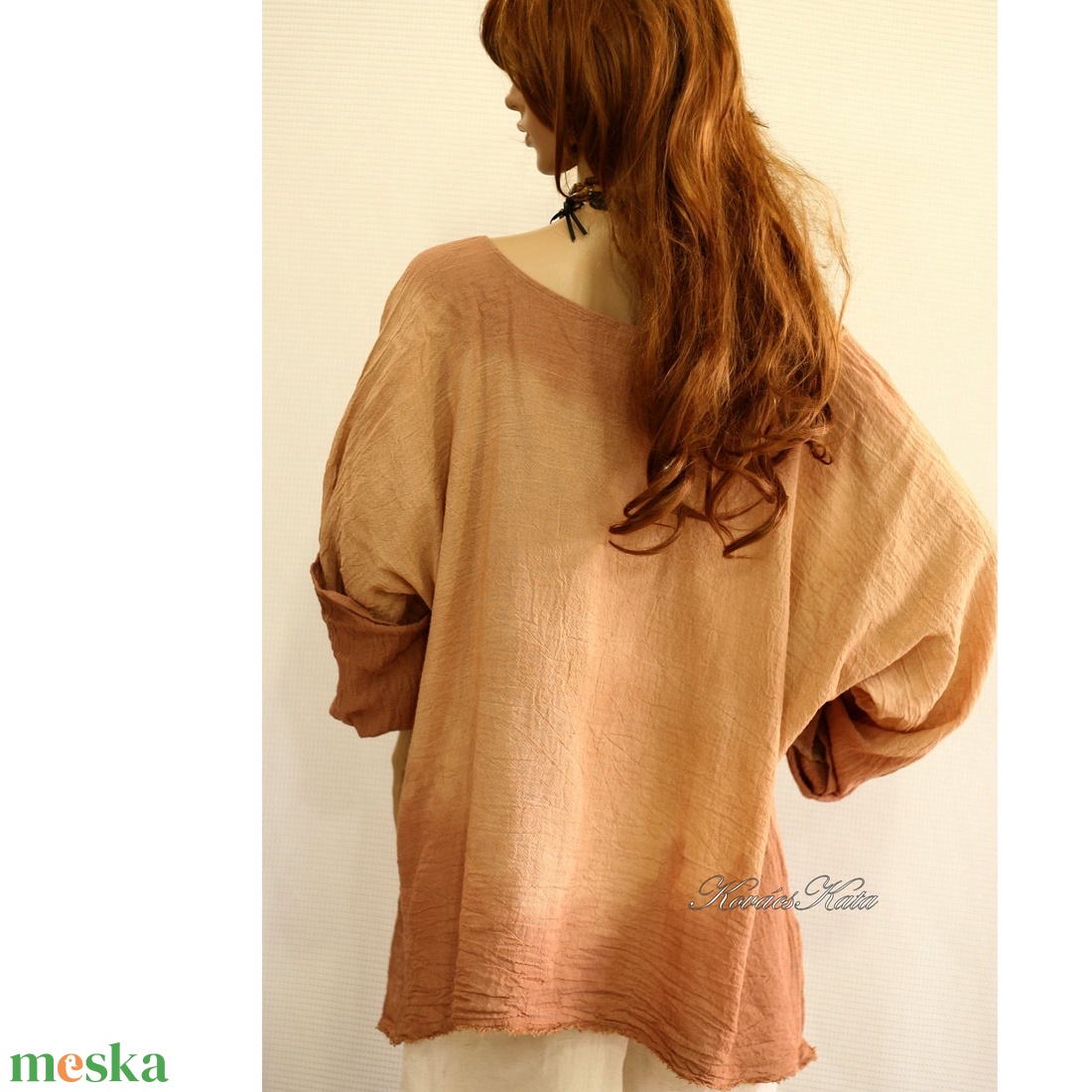BATIK-SIKK / karamell - lagenlook tunika - ruha & divat - női ruha - tunika - Meska.hu BATIK-SIKK / karamell - lagenlook tunika - ruha & divat - női ruha - tunika - Meska.hu
