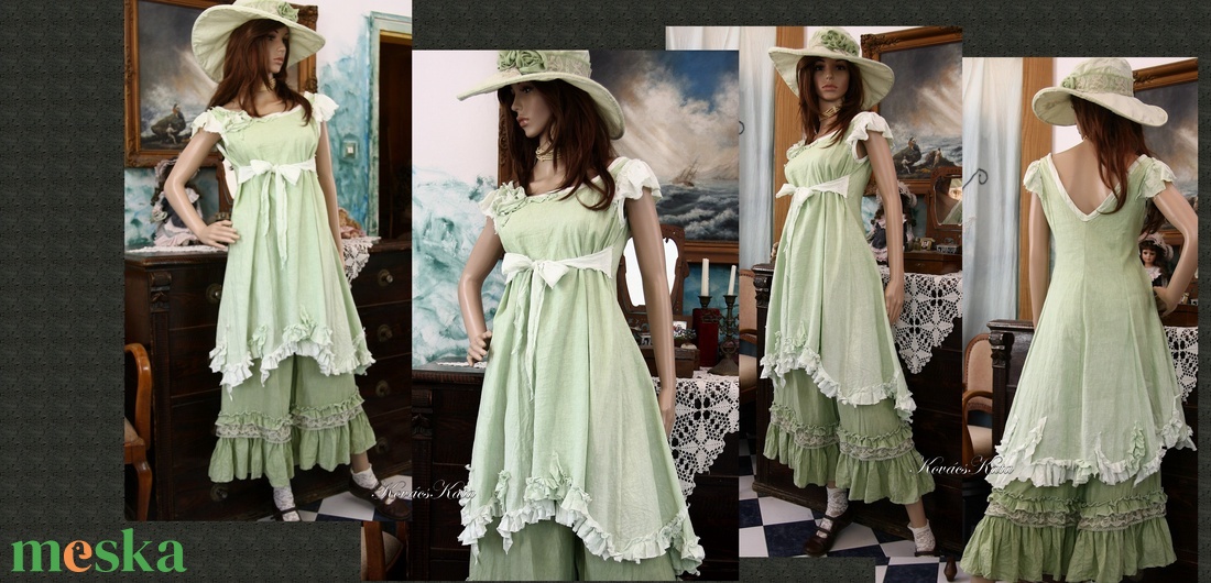 OPHELIA / zöld - shabby chic princessz-ruha - ruha & divat - női ruha - ruha - Meska.hu OPHELIA / zöld - shabby chic princessz-ruha - ruha & divat - női ruha - ruha - Meska.hu