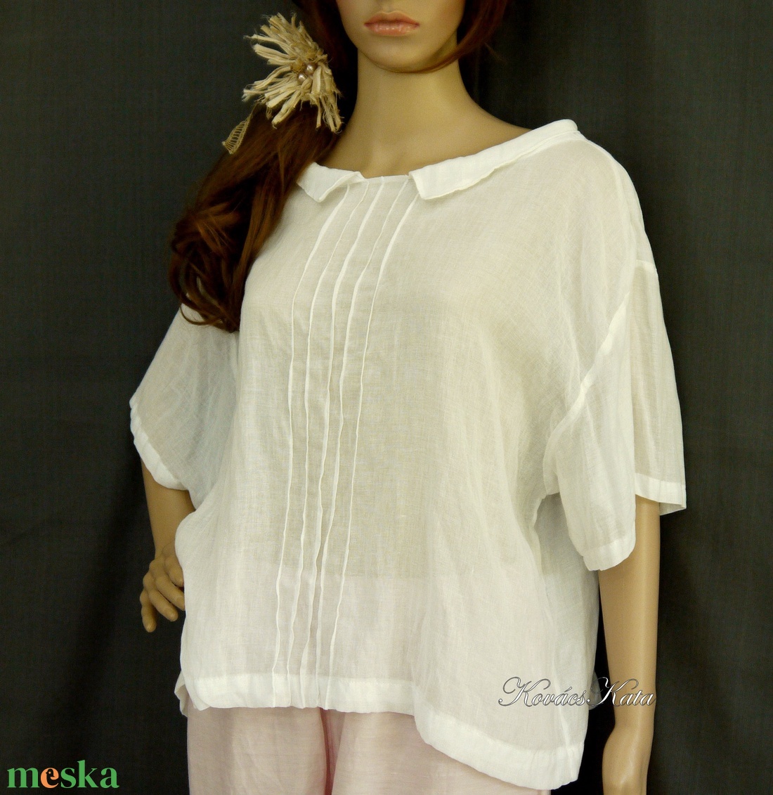 RITA - lagenlook pamut-organza blúz - ruha & divat - női ruha - blúz - Meska.hu RITA - lagenlook pamut-organza blúz - ruha & divat - női ruha - blúz - Meska.hu