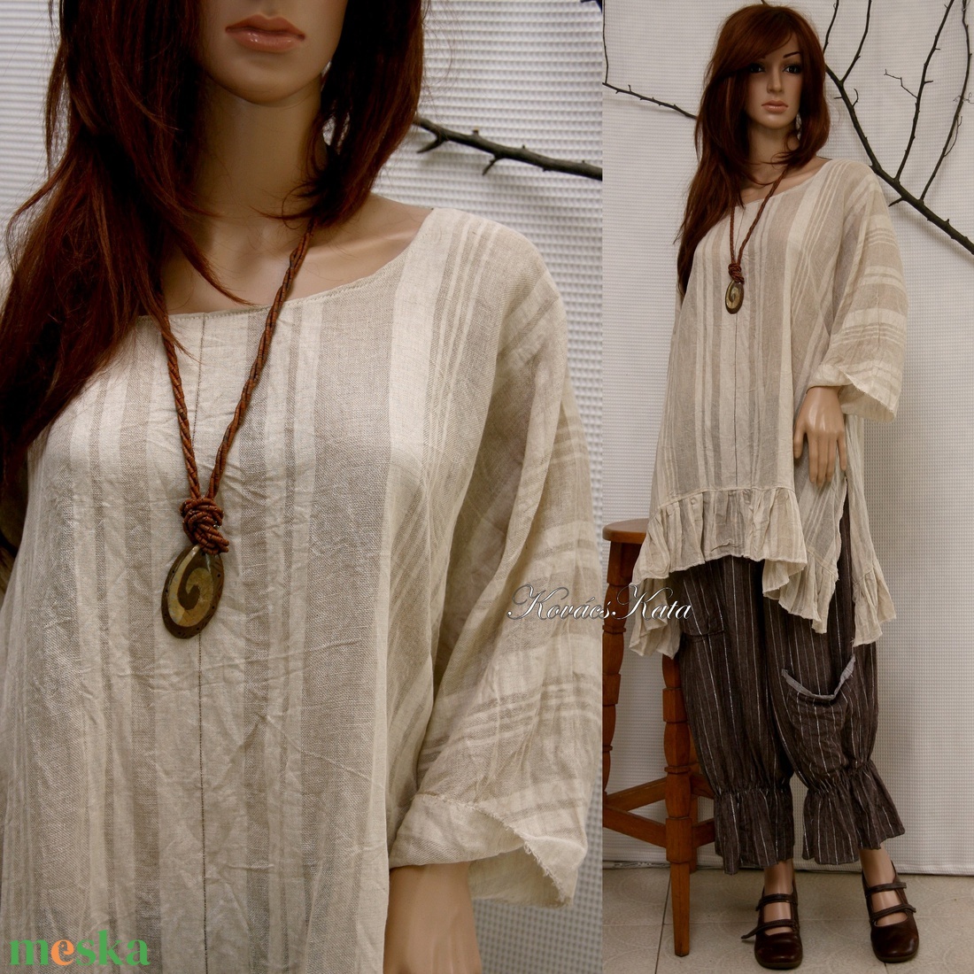SZADA tunika - lagenlook len felső - ruha & divat - női ruha - tunika - Meska.hu SZADA tunika - lagenlook len felső - ruha & divat - női ruha - tunika - Meska.hu