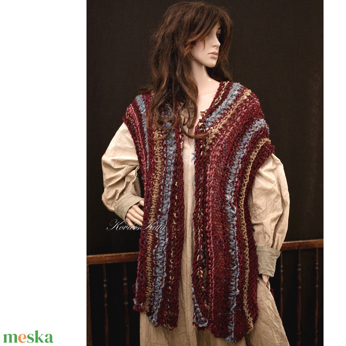 PASSION - kézzel kötött bohém lagenlook mellény - ruha & divat - női ruha - pulóver - Meska.hu PASSION - kézzel kötött bohém lagenlook mellény - ruha & divat - női ruha - pulóver - Meska.hu