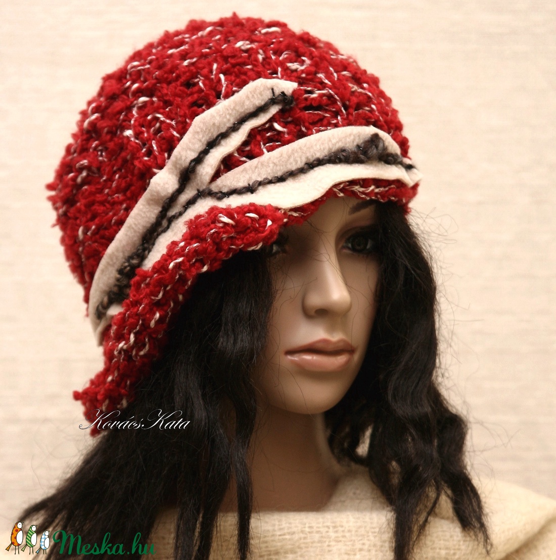 CLOCHE-ART kötött sapka - ruha & divat - sál, sapka, kendő - sapka - Meska.hu