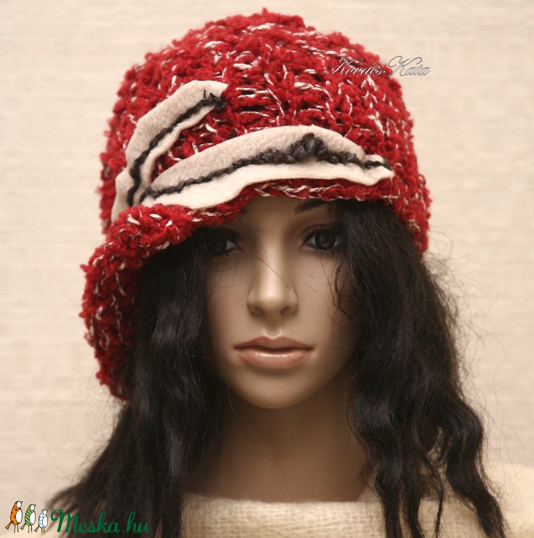 CLOCHE-ART kötött sapka - ruha & divat - sál, sapka, kendő - sapka - Meska.hu