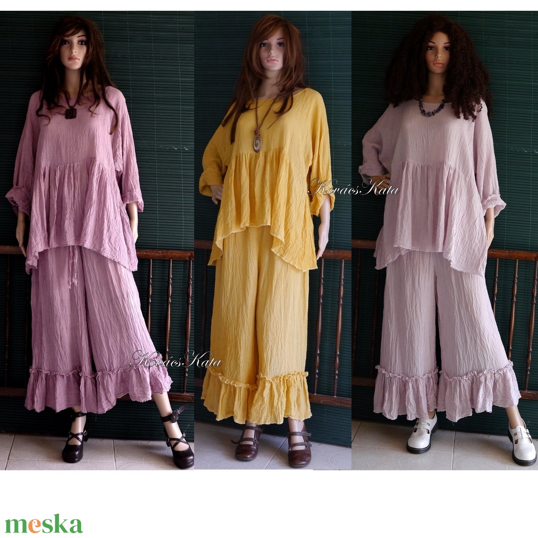 TERESA/sáfrány - babydoll tunika -kismama ruha - ruha & divat - női ruha - kismamaruha - Meska.hu