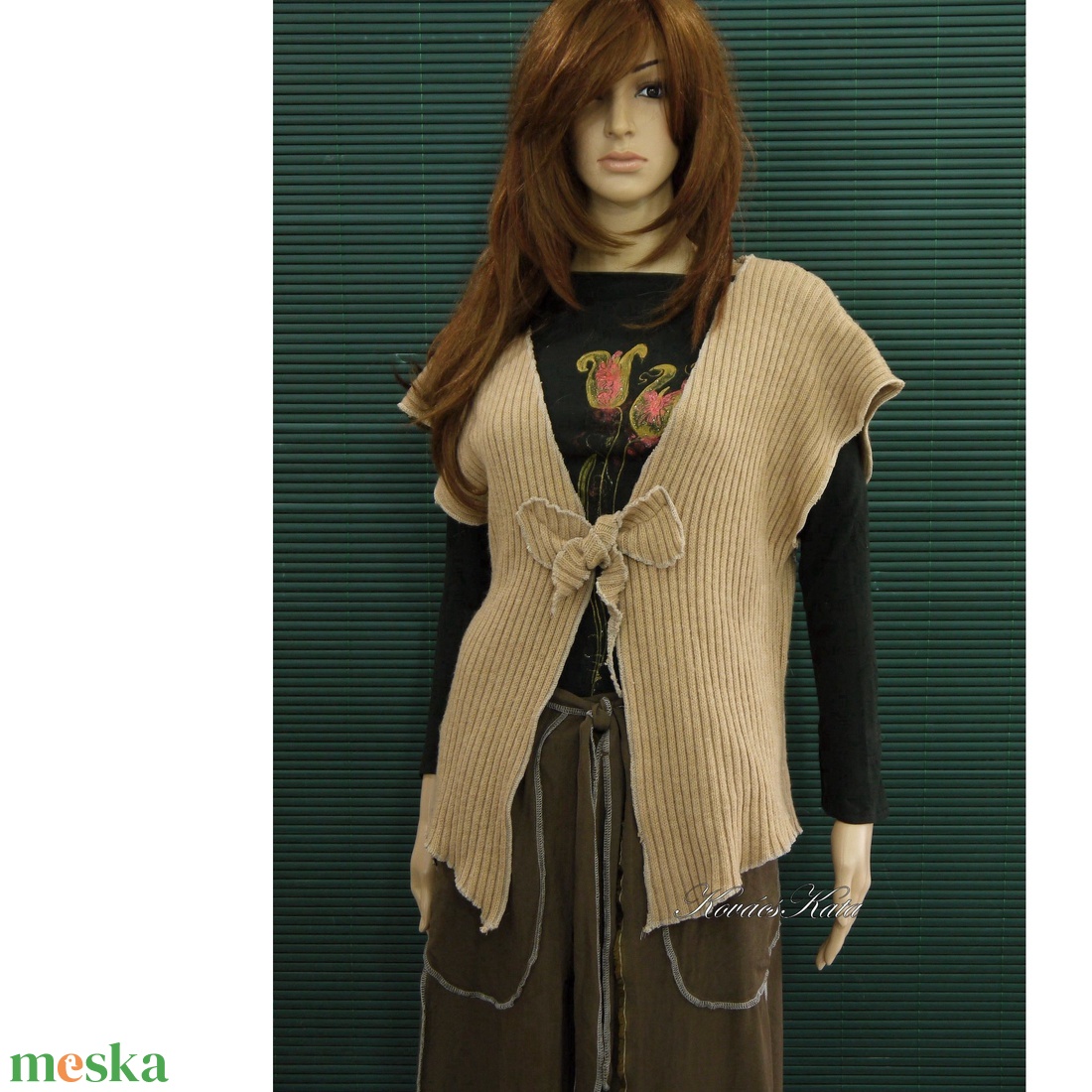 MOLLY - lagenlook kötött mellény - - Meska.hu MOLLY - lagenlook kötött mellény - - Meska.hu