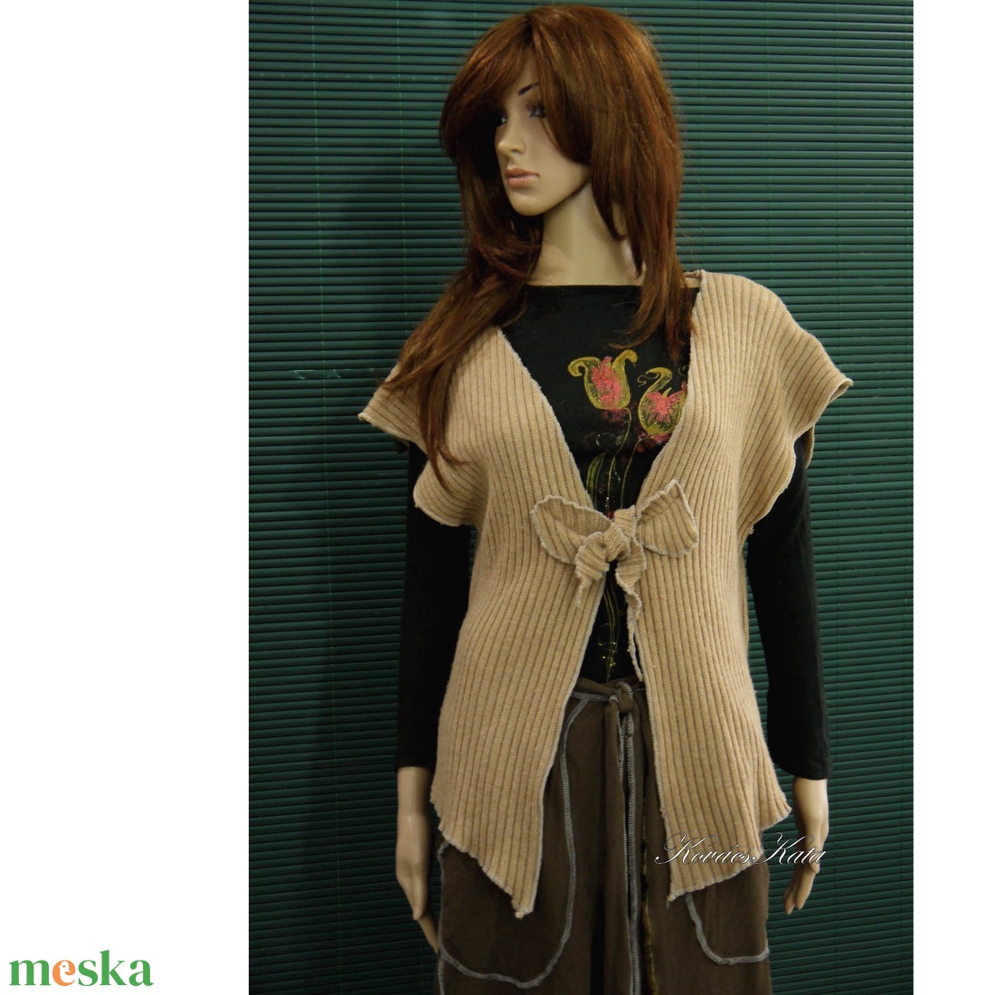 MOLLY - lagenlook kötött mellény - - Meska.hu MOLLY - lagenlook kötött mellény - - Meska.hu