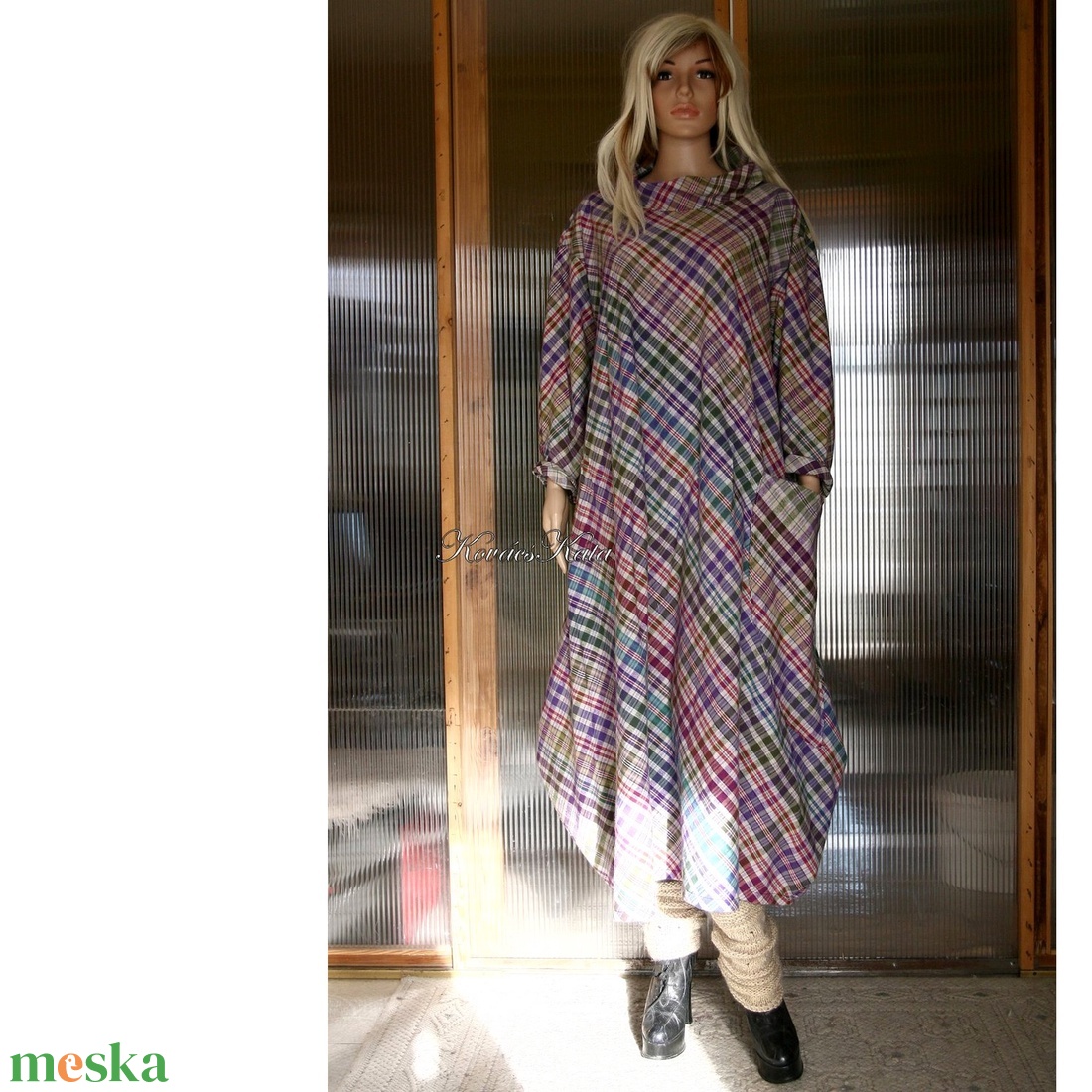 KÖRTE-RUHA - lagenlook flanel ingruha - ruha & divat - női ruha - ruha - Meska.hu