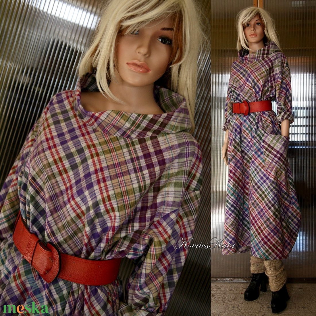 KÖRTE-RUHA - lagenlook flanel ingruha - ruha & divat - női ruha - ruha - Meska.hu
