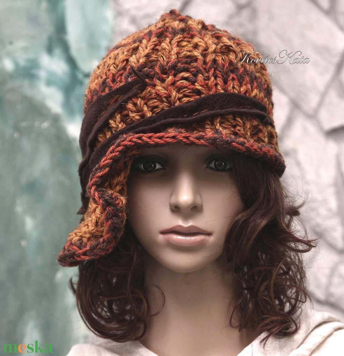 CLOCHE-ART - extravagáns kézzel kötött kalap - ruha & divat - sál, sapka, kendő - sapka - Meska.hu CLOCHE-ART - extravagáns kézzel kötött kalap - ruha & divat - sál, sapka, kendő - sapka - Meska.hu