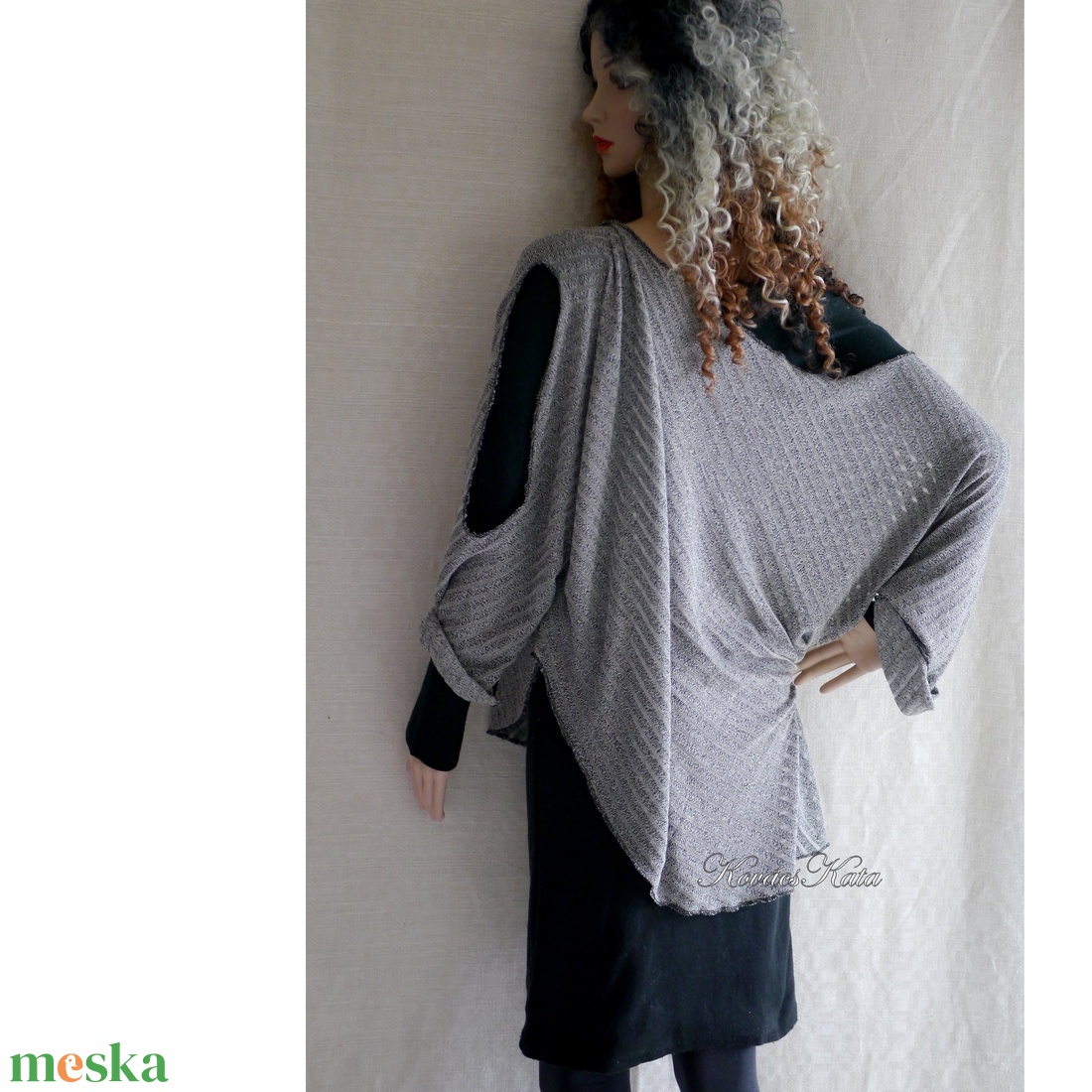 GRUNGE PULCSI - lagenlook tunika  - ruha & divat - női ruha - pulóver - Meska.hu