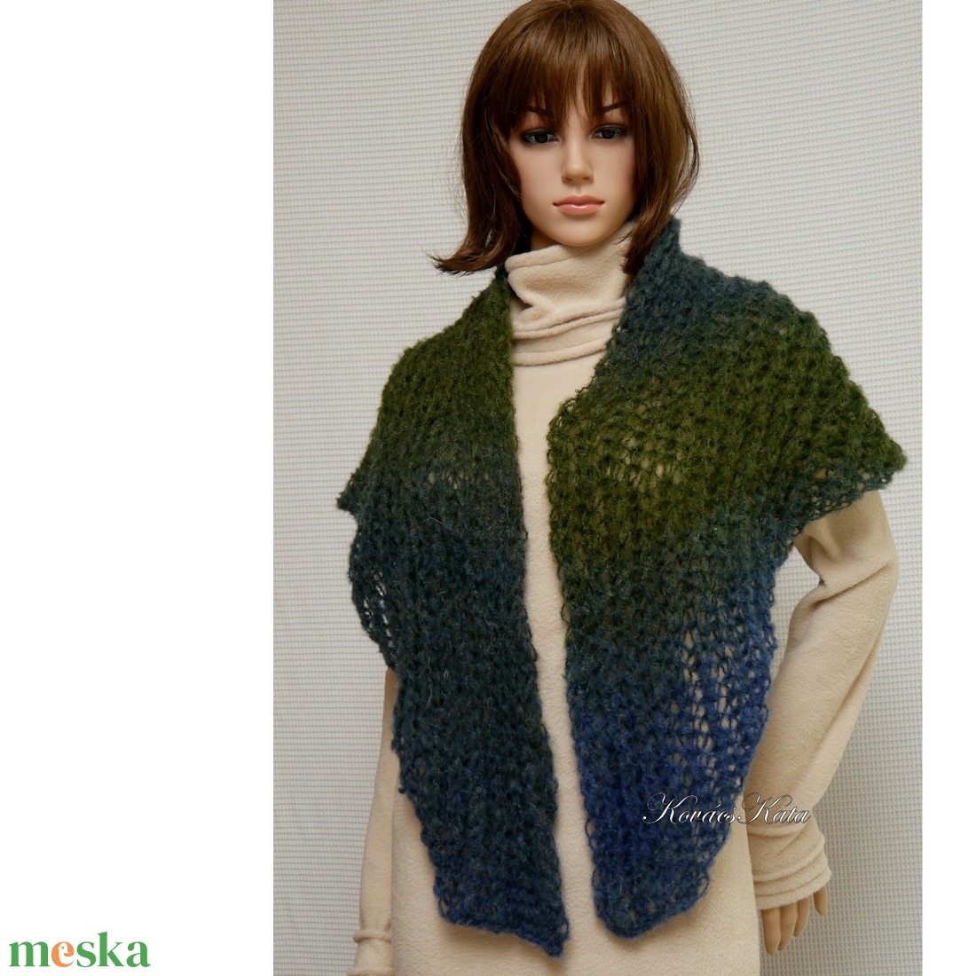 GIDA/kék-zöld mohair - trendi kézzel kötött vállkendő - ruha & divat - sál, sapka, kendő - vállkendő - Meska.hu GIDA/kék-zöld mohair - trendi kézzel kötött vállkendő - ruha & divat - sál, sapka, kendő - vállkendő - Meska.hu