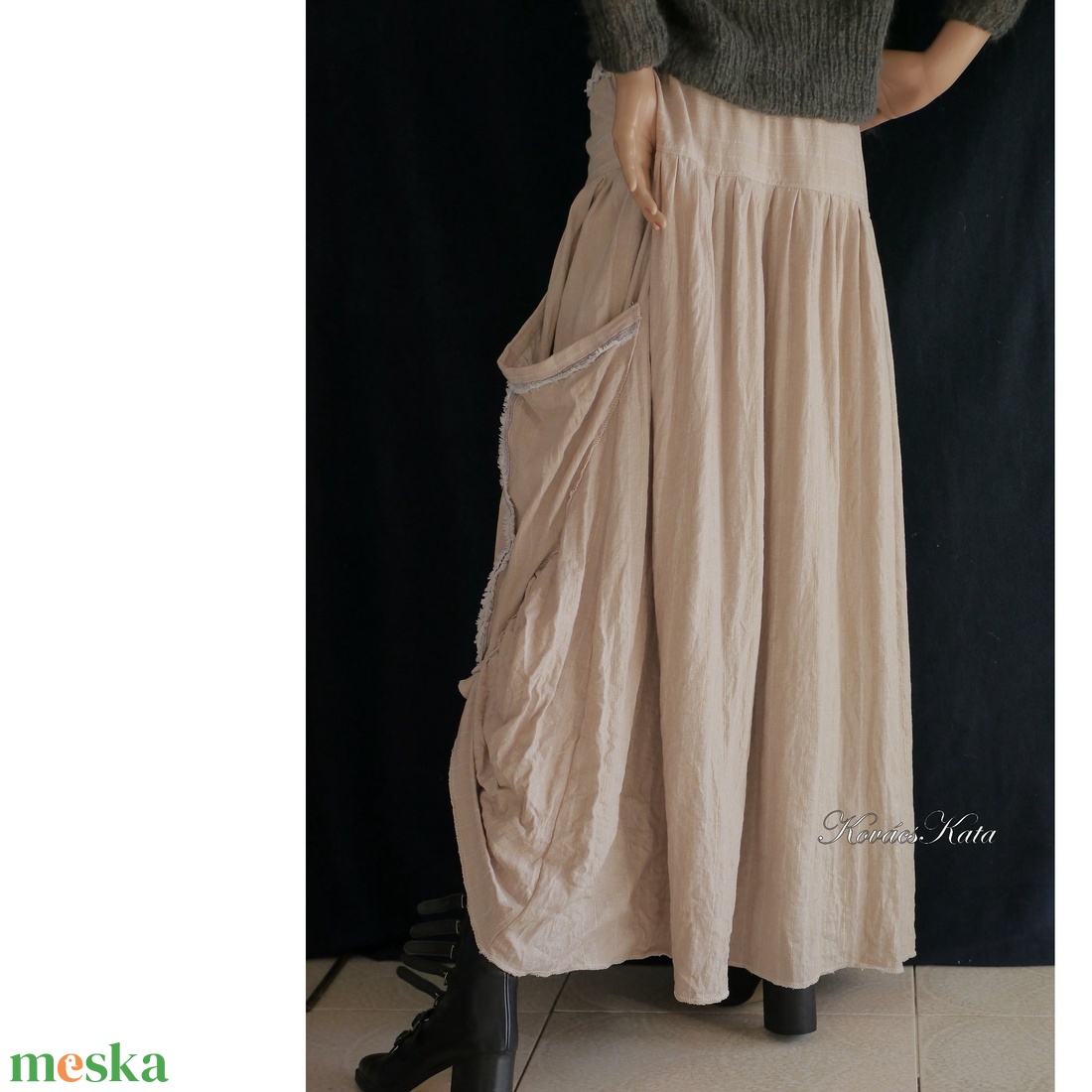 LUCA-SZOKNYA / natúr - lagenlook fashion design - ruha & divat - női ruha - szoknya - Meska.hu LUCA-SZOKNYA / natúr - lagenlook fashion design - ruha & divat - női ruha - szoknya - Meska.hu