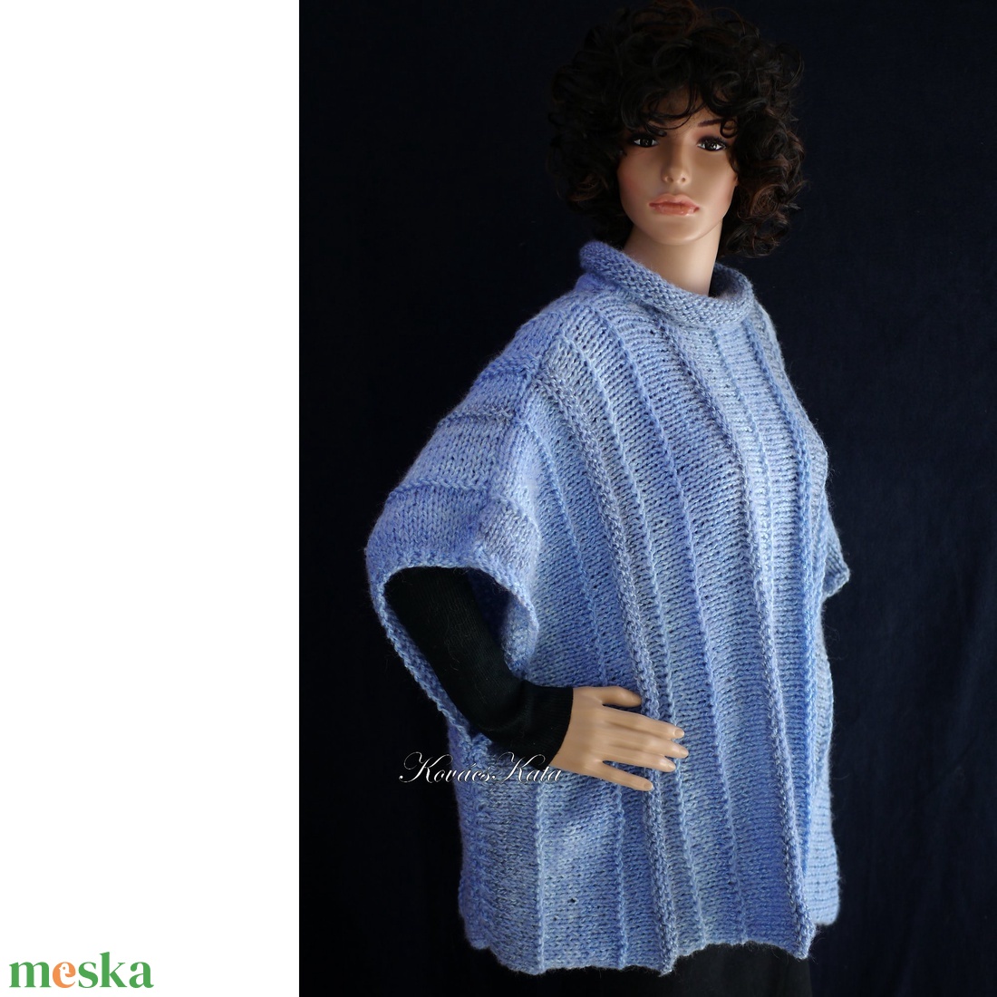 AKRIL-PONCSÓ - trendi kézzel kötött lagenlook design - ruha & divat - női ruha - poncsó - Meska.hu AKRIL-PONCSÓ - trendi kézzel kötött lagenlook design - ruha & divat - női ruha - poncsó - Meska.hu