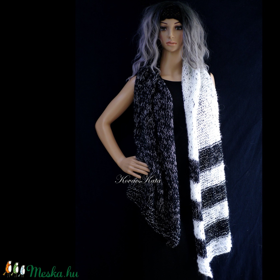 MAXI-STÓLA - extravagáns kézzel kötött mohair sál - ruha & divat - sál, sapka, kendő - stóla - Meska.hu MAXI-STÓLA - extravagáns kézzel kötött mohair sál - ruha & divat - sál, sapka, kendő - stóla - Meska.hu
