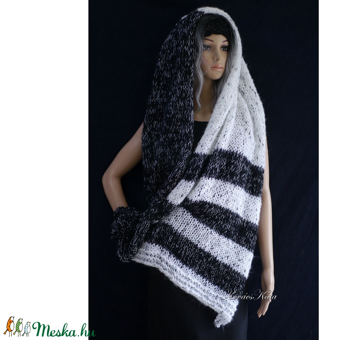 MAXI-STÓLA - extravagáns kézzel kötött mohair sál - ruha & divat - sál, sapka, kendő - stóla - Meska.hu MAXI-STÓLA - extravagáns kézzel kötött mohair sál - ruha & divat - sál, sapka, kendő - stóla - Meska.hu