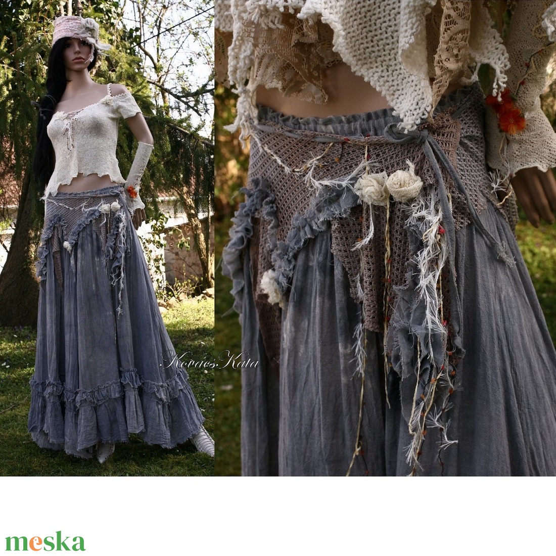 NIMFA - artsy design szoknya fantázia-övvel - ruha & divat - női ruha - szoknya - Meska.hu NIMFA - artsy design szoknya fantázia-övvel - ruha & divat - női ruha - szoknya - Meska.hu