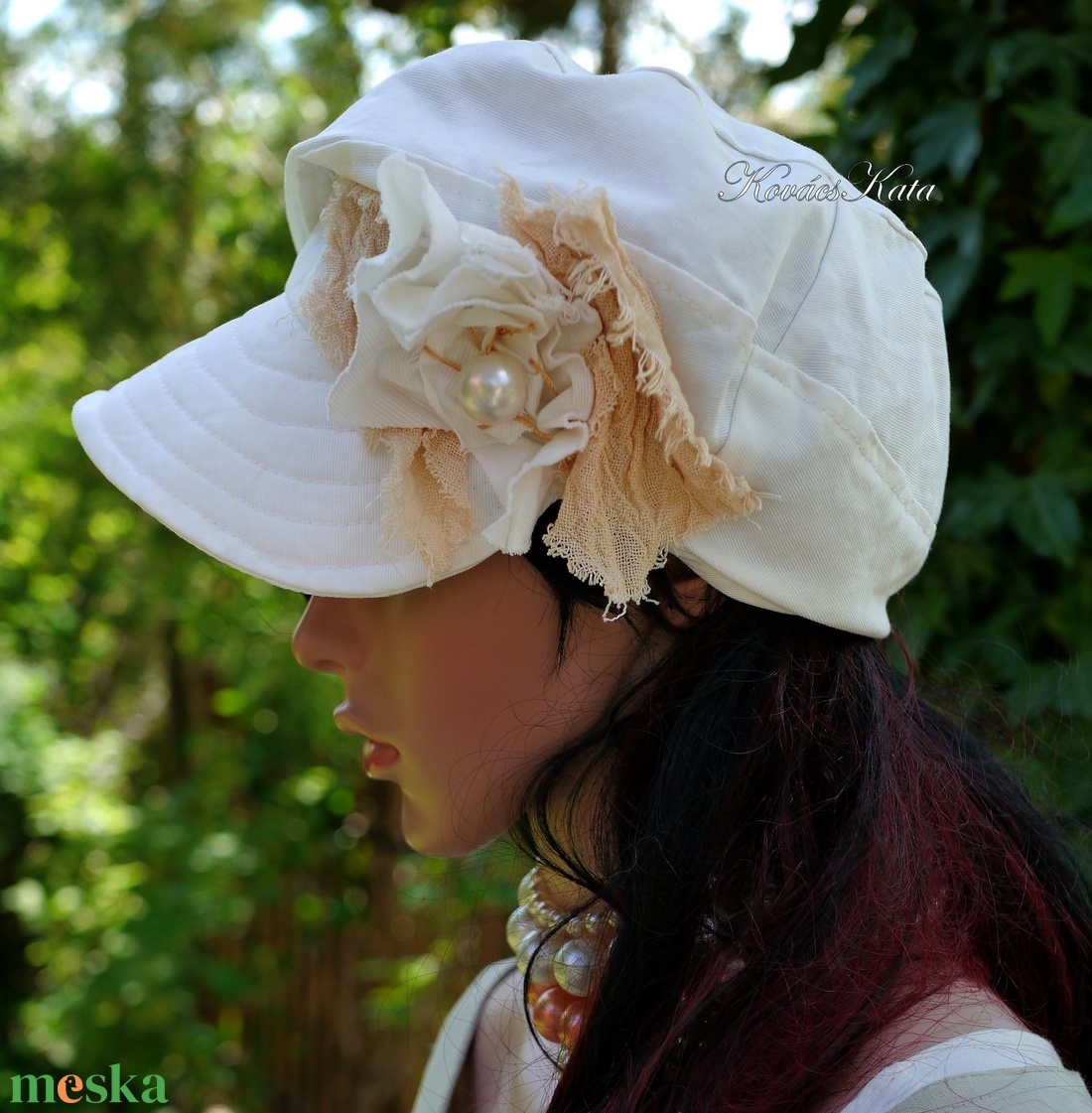 DERBY-SAPI - csini csajos romantikus sapka - ruha & divat - sál, sapka, kendő - sapka - Meska.hu
