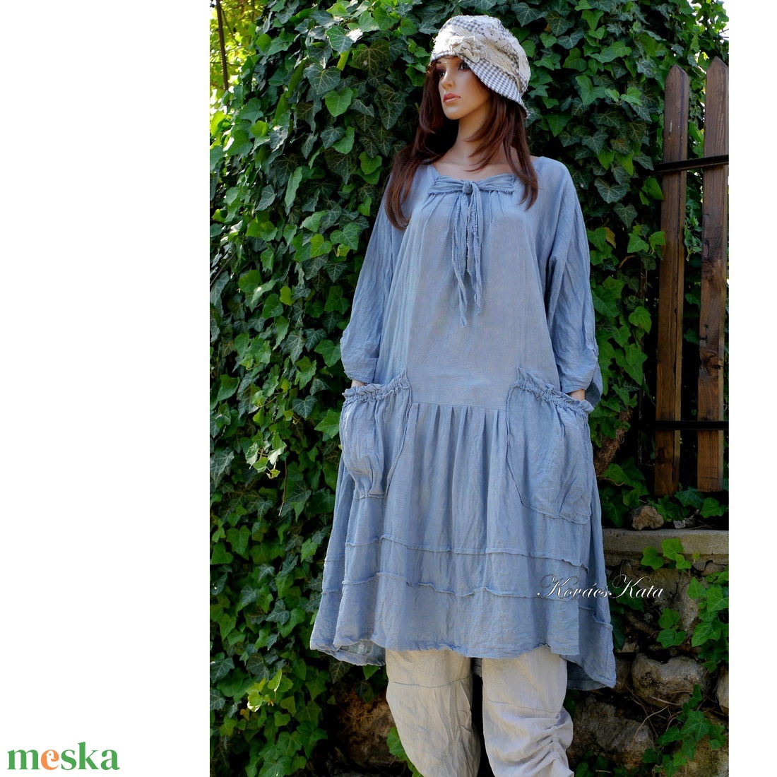 IBI-RUHA / felhős égkék - artsy lagenlook flapper-ruha - ruha & divat - női ruha - ruha - Meska.hu IBI-RUHA / felhős égkék - artsy lagenlook flapper-ruha - ruha & divat - női ruha - ruha - Meska.hu