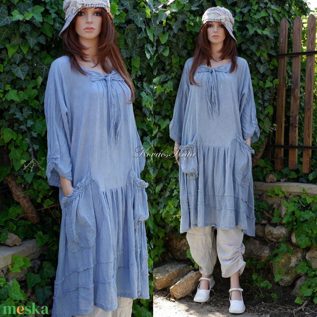 IBI-RUHA / felhős égkék - artsy lagenlook flapper-ruha - ruha & divat - női ruha - ruha - Meska.hu IBI-RUHA / felhős égkék - artsy lagenlook flapper-ruha - ruha & divat - női ruha - ruha - Meska.hu