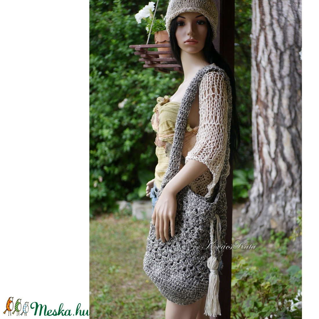 JENNY-TÁSKA - horgolt nyári válltáska / taupe - táska & tok - kézitáska & válltáska - válltáska - Meska.hu JENNY-TÁSKA - horgolt nyári válltáska / taupe - táska & tok - kézitáska & válltáska - válltáska - Meska.hu