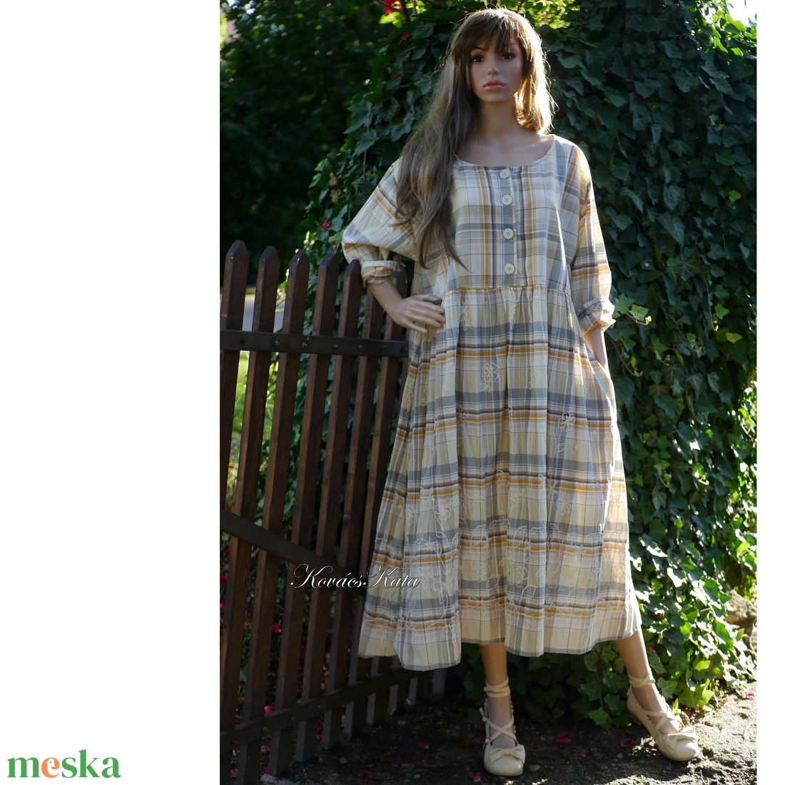 JÁZMIN XXL - puplin babydoll ruha, ingruha, kismamaruha - ruha & divat - női ruha - kismamaruha - Meska.hu