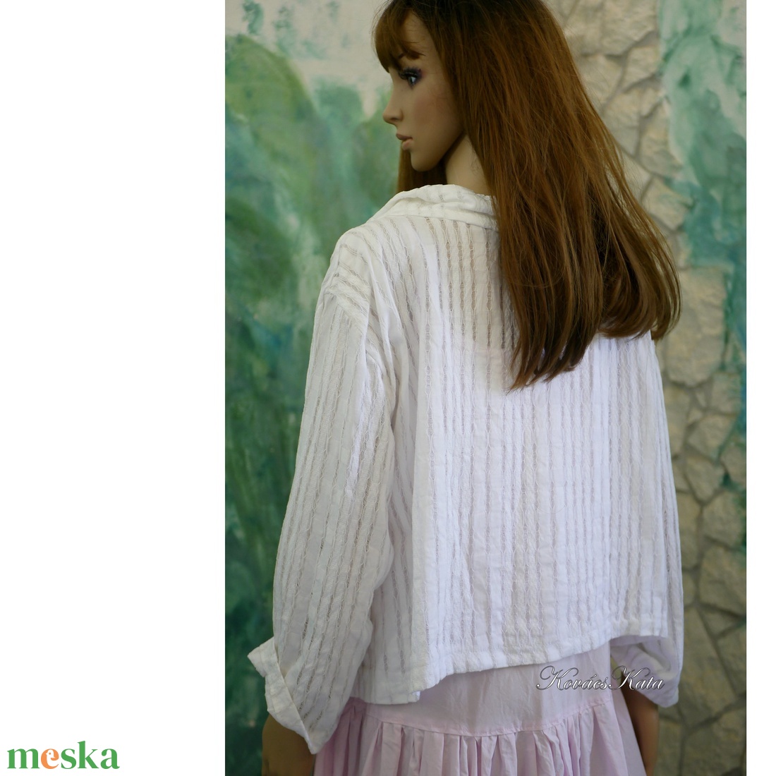 AZSÚROS LÉNA KABÁTKA - lagenlook design blúz - ruha & divat - női ruha - bolero - Meska.hu