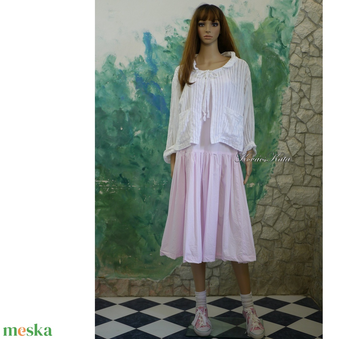 AZSÚROS LÉNA KABÁTKA - lagenlook design blúz - ruha & divat - női ruha - bolero - Meska.hu