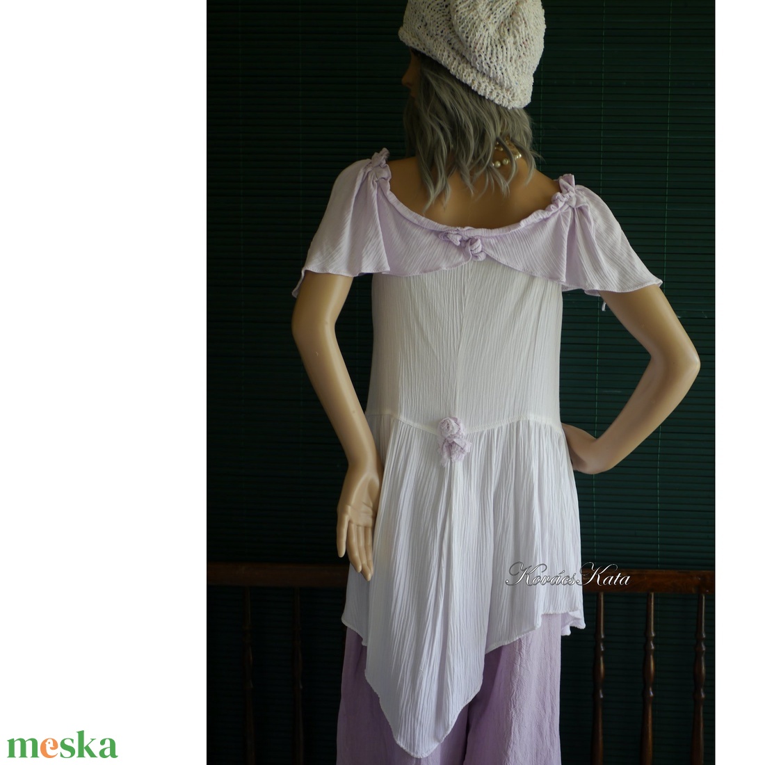 LANA-SZETT - shabby chic babydoll tunika nadrággal - ruha & divat - női ruha - ruha - Meska.hu