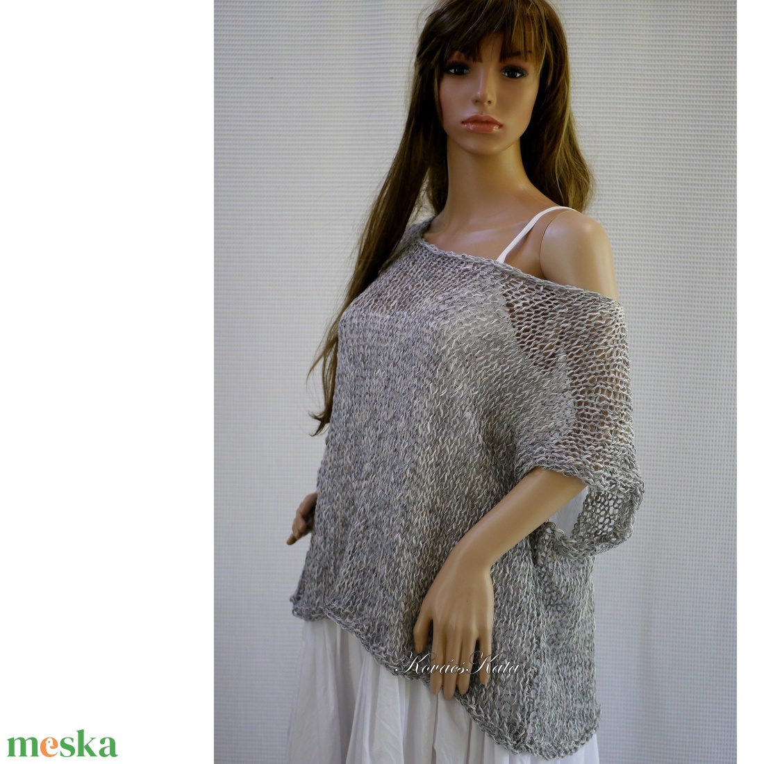 'GERLE' ARTSY-PULCSI - trendi kézzel kötött pamut-pulóver / szürke - ruha & divat - női ruha - pulóver & kardigán - Meska.hu 'GERLE' ARTSY-PULCSI - trendi kézzel kötött pamut-pulóver / szürke - ruha & divat - női ruha - pulóver & kardigán - Meska.hu