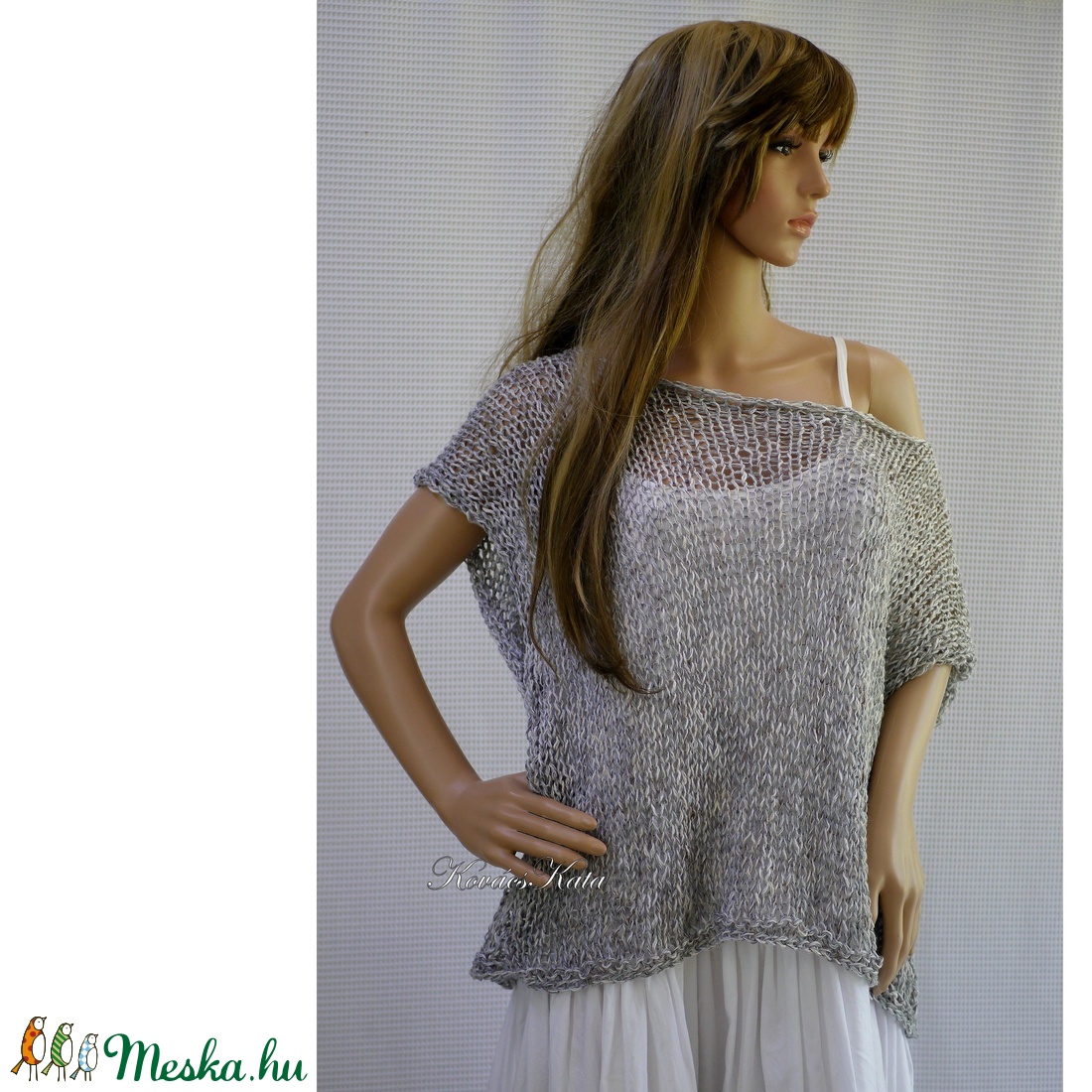 'GERLE' ARTSY-PULCSI - trendi kézzel kötött pamut-pulóver / szürke - ruha & divat - női ruha - pulóver & kardigán - Meska.hu 'GERLE' ARTSY-PULCSI - trendi kézzel kötött pamut-pulóver / szürke - ruha & divat - női ruha - pulóver & kardigán - Meska.hu